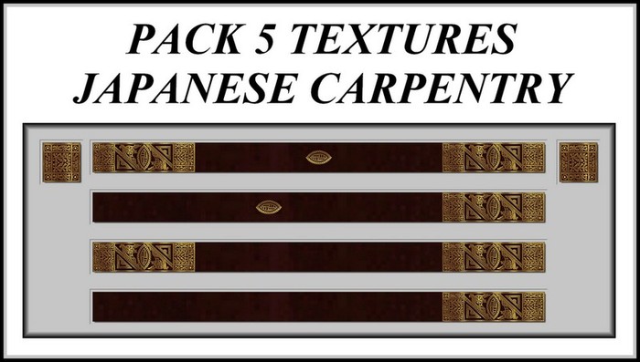 Japanese Textures - Asian Textures - Japanese carpentry 1 - texture pack