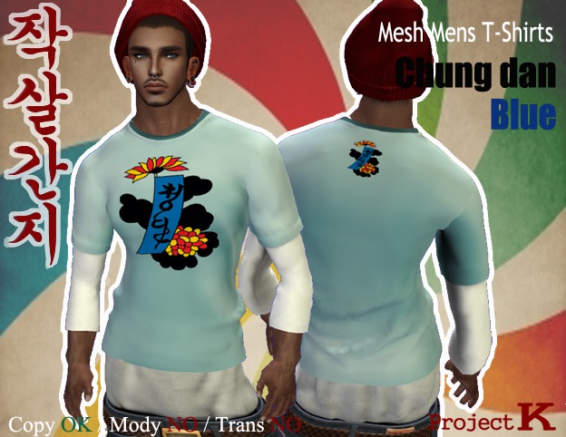 Project K_ Mens MESH T_chung dan blue