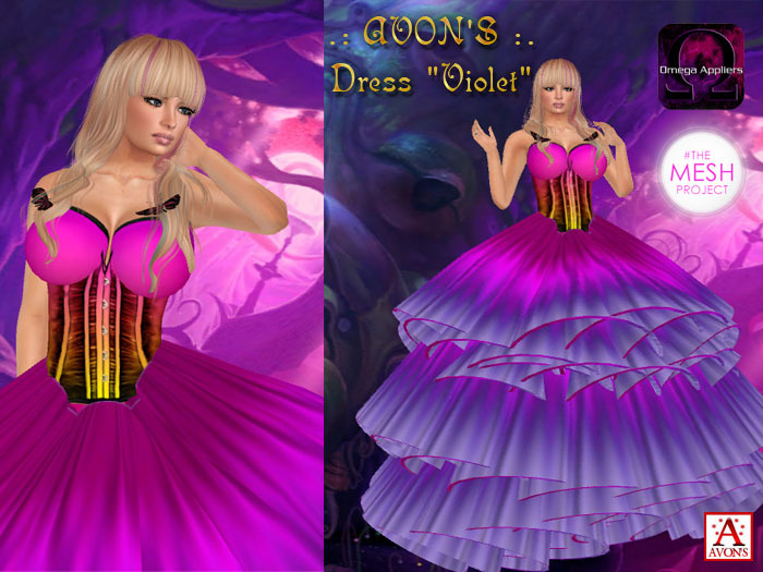 .: AVON'S :. Dress "Violet" - TheMeshProject - Omega Applier