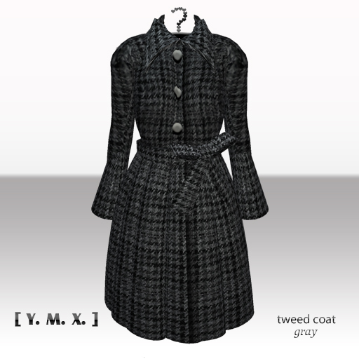 [Y.M.X.] tweed coat gray