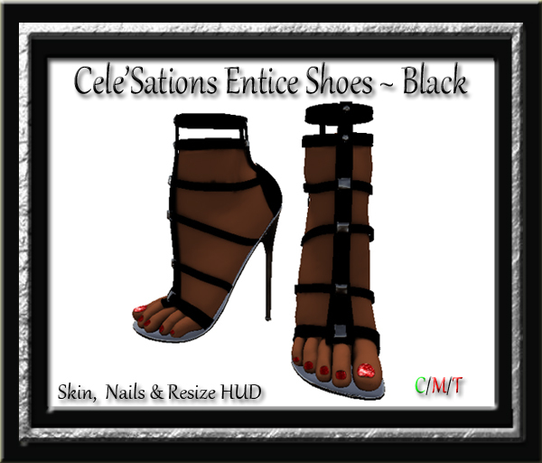 Cele'Sations "Entice" Shoes ~ Black Pk