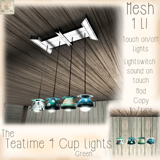 ~ASW~The Teatime Lights 7 Cups~Green
