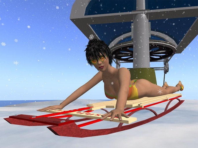 *BEHOLD* Designs: Flexible Flyer sled  w/pose