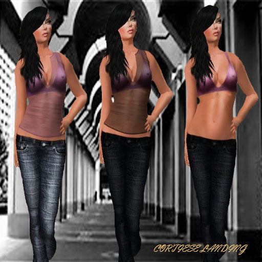 Halter and Jeans Set Pink