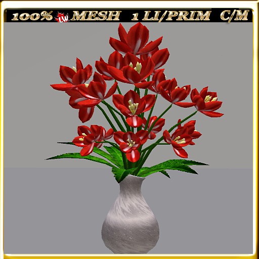 LW_ Crocus in Vase - 5 (1 Land Impact / Prim)