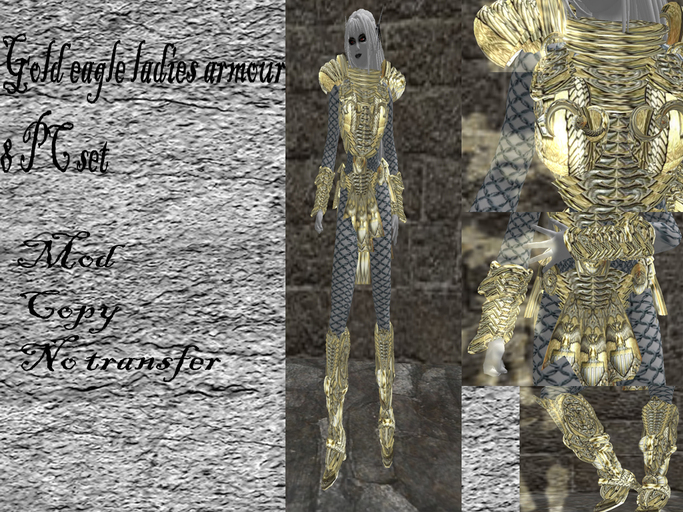 Gold eagle ladies armour