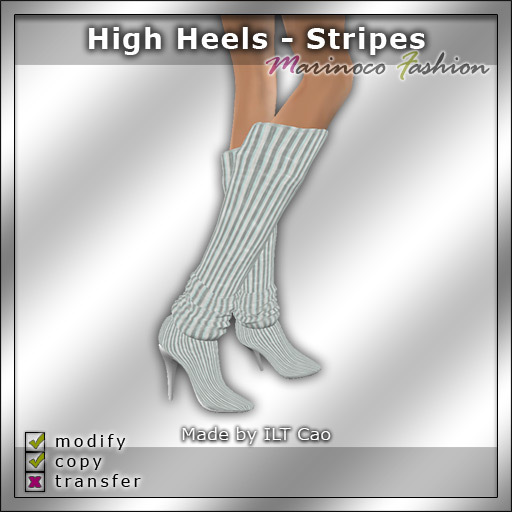 MF Shoes010 (High Heels - Stripes)