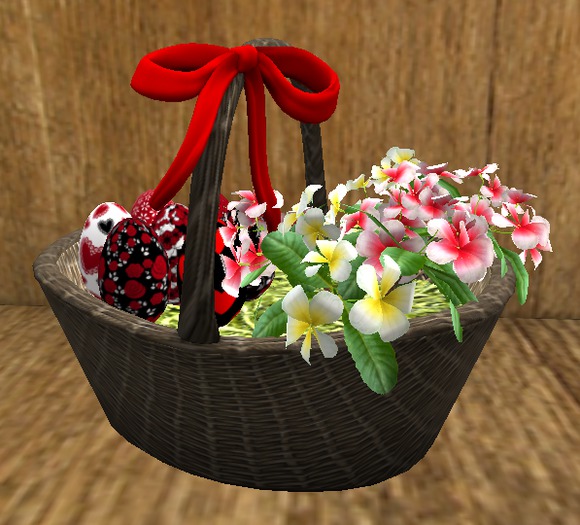 Easter Basket with flowers and eggs 2015a