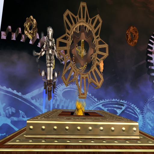 SteamPunk Gears Fireplace Boxed