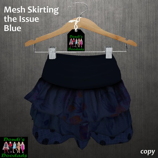 Dondi's Doodads Mesh Skirting the Issue Blue (wear)
