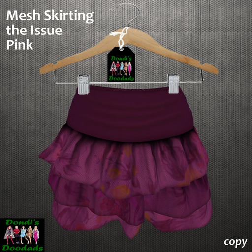 Dondi's Doodads Mesh Skirting the Issue Pink (wear)