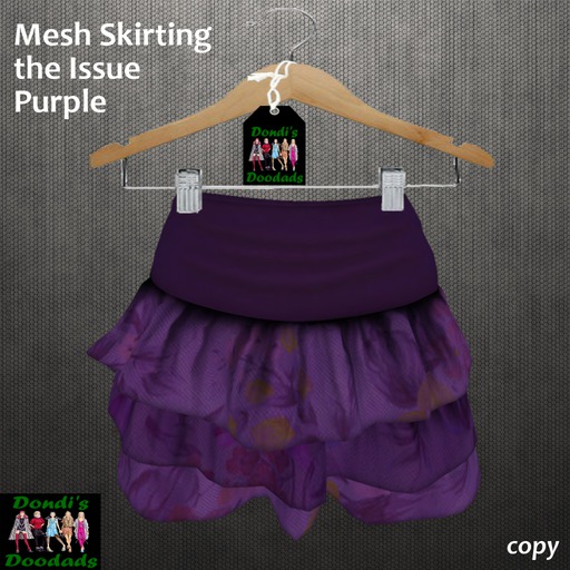 Dondi's Doodads Mesh Skirting the Issue Purple (wear)