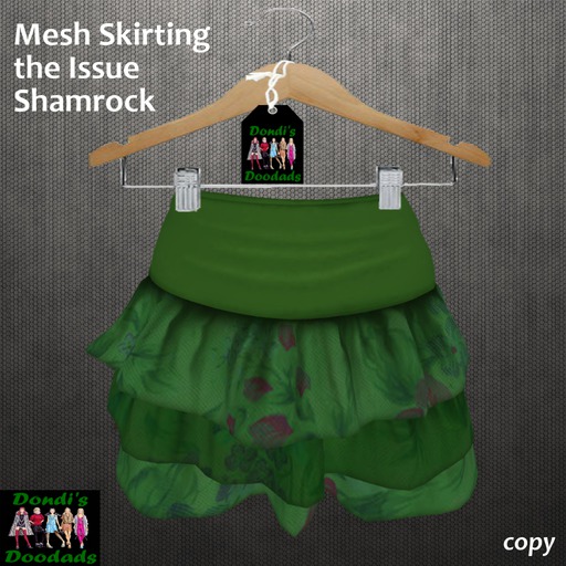 Dondi's Doodads Mesh Skirting the Issue Shamrock (wear)