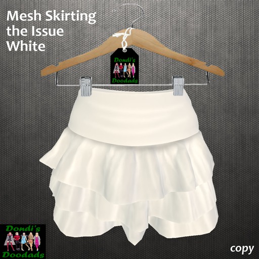Dondi's Doodads Mesh Skirting the Issue White (wear)