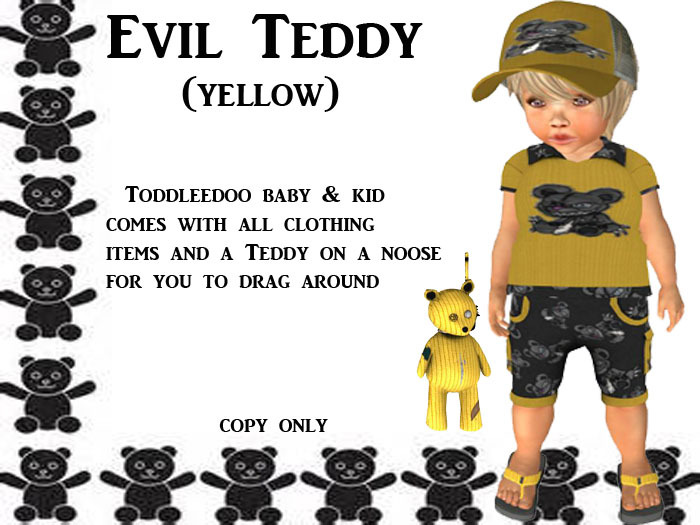 Evil Teddy Yellow 