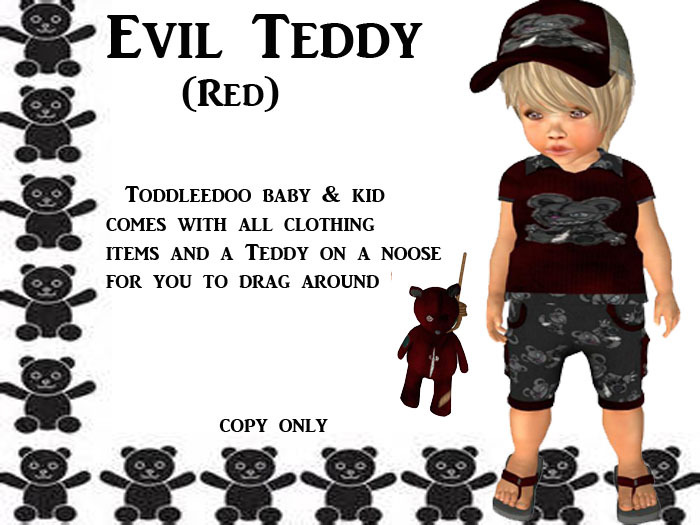 Evil Teddy Red ~Lil HeathenZ~