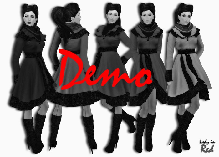 DEMO - Sandra - Lotus Coat & Scarf with Boots