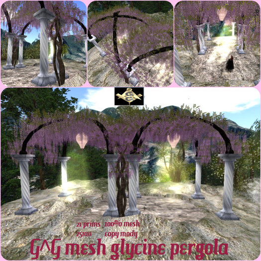 G^G mesh glycine pergola