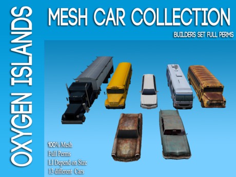 Second Life Marketplace - Builders Kit Mesh Cars Collection Full Perms