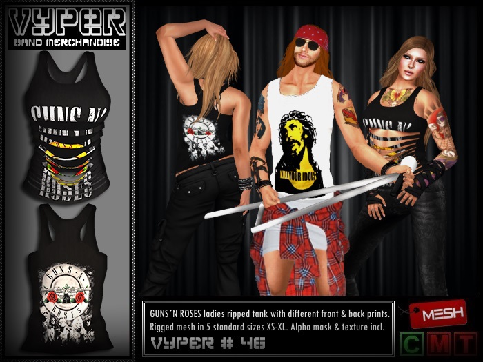 [VYPER] 046 Ladies Ripped Tank GUNS N ROSES