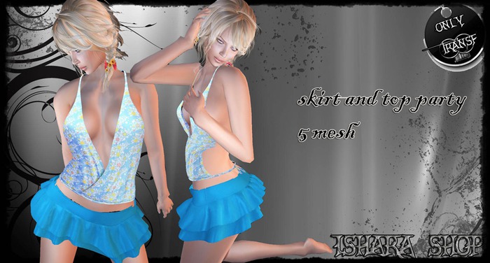 skirt and top party  5 mesh