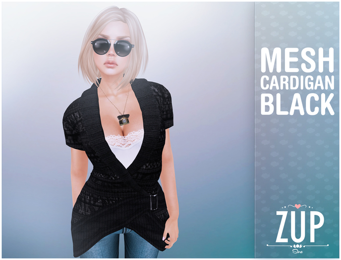 ::Zup:: Mesh Cardigan Black