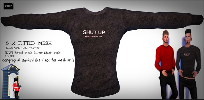 [KW] Fitted Mesh Sweat Shirt- Male