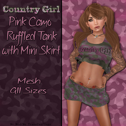 Country Girl Pink Camo Mesh