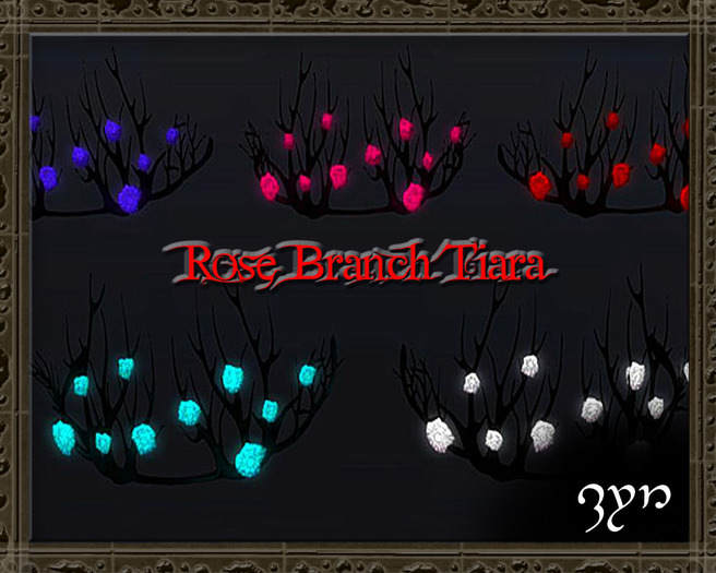 Zyn ~ Gothic Branch Rose Tiaras