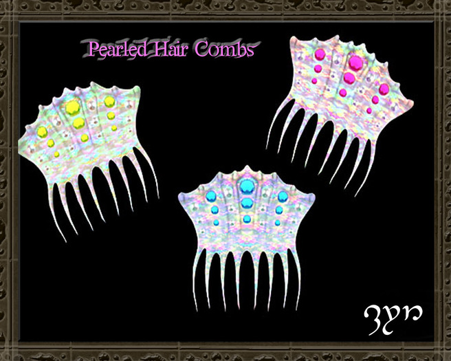 Zyn ~ Mermaid Pearl Combs ~