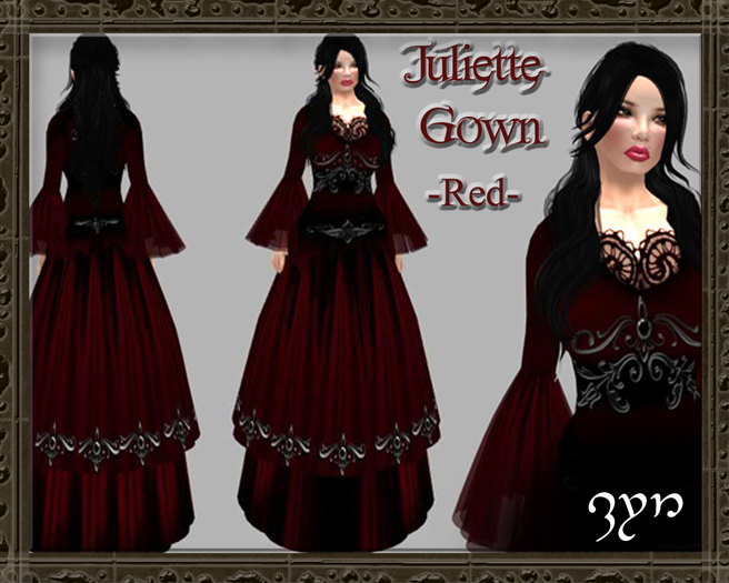Zyn ~ Juliette Gown - Red