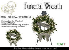Funeral Wreath Set - Pewter - Personalize!