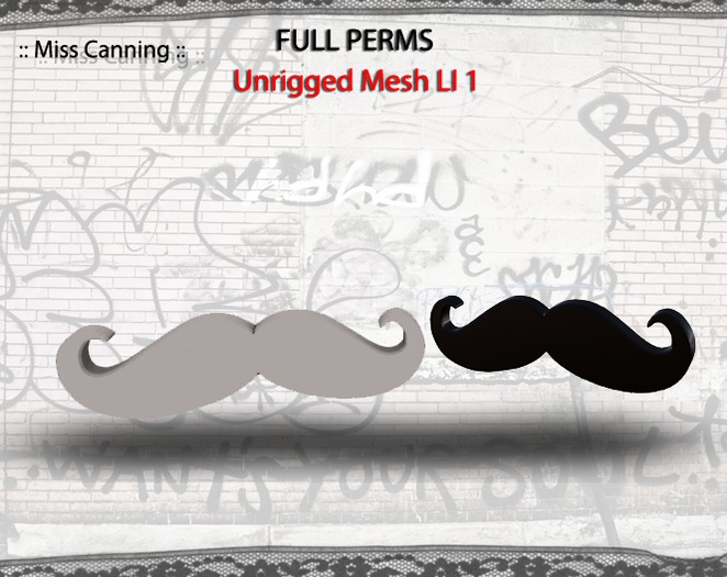 Mustache Normal Map Second Life Marketplace - :: Miss Canning:: [ FULL PERM MESH SHAPE+MAP ...