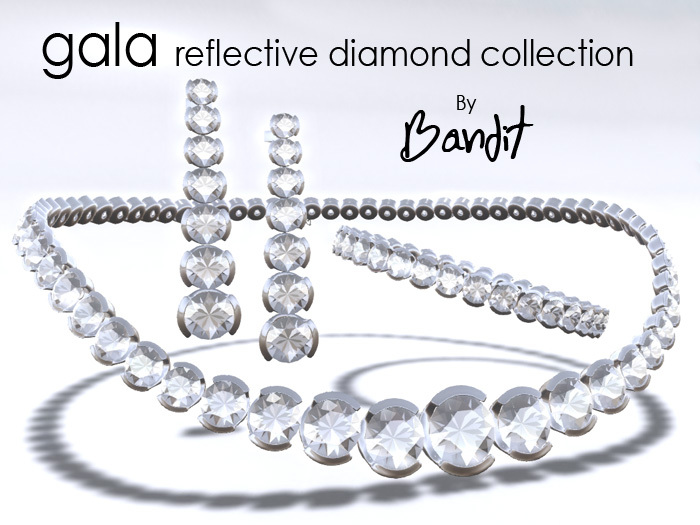 Diamond Necklace earrings bracelet set ,tennis reflective diamonds GALA set
