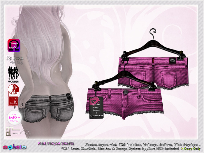 [ bubble ] Frayed Shorts Pink