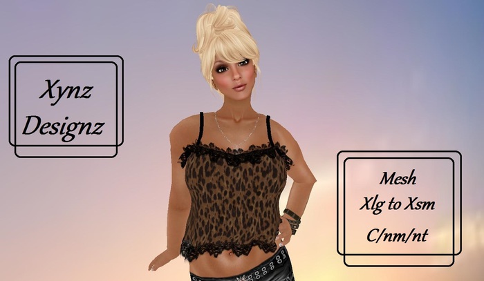 Leopard Lace Trimmed Crop Top