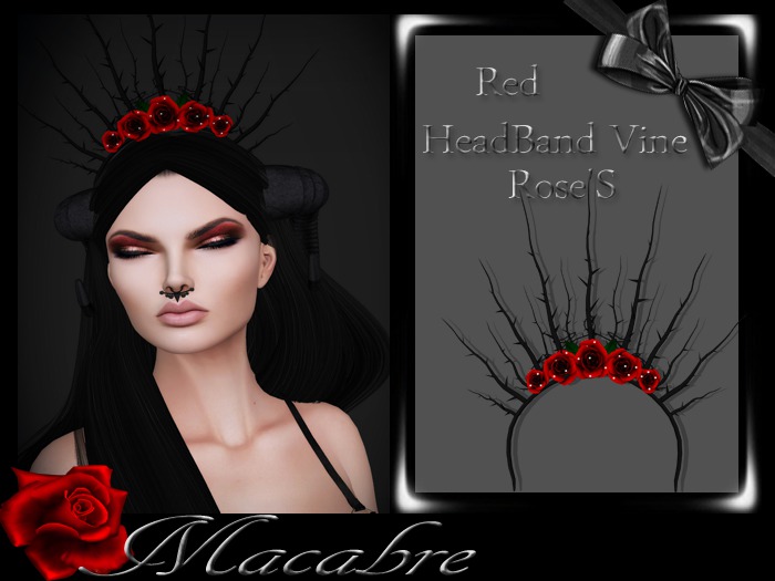 +MC+HeadBand Vine Rose'S Red
