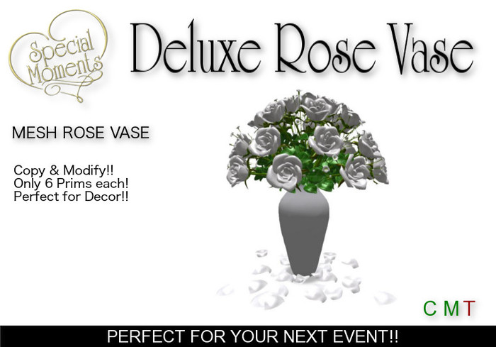 Deluxe Rose Vase - White Roses   Copy!!  Promo Priced!!