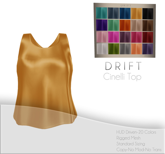 DRIFT Cinelli Top [MESH] Silk Set [20 Colors]
