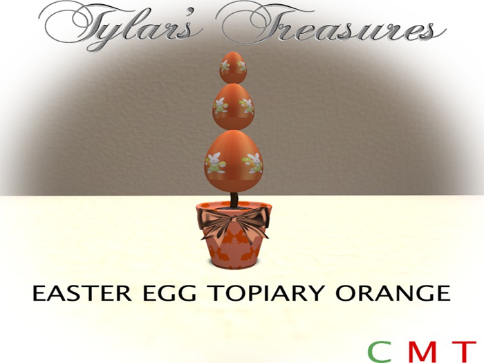 .:TT:. EASTER EGG TOPIARY ORANGE