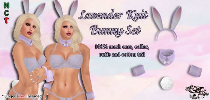 {Ms. B. Designs} Knit Bunny Lavender Boxed