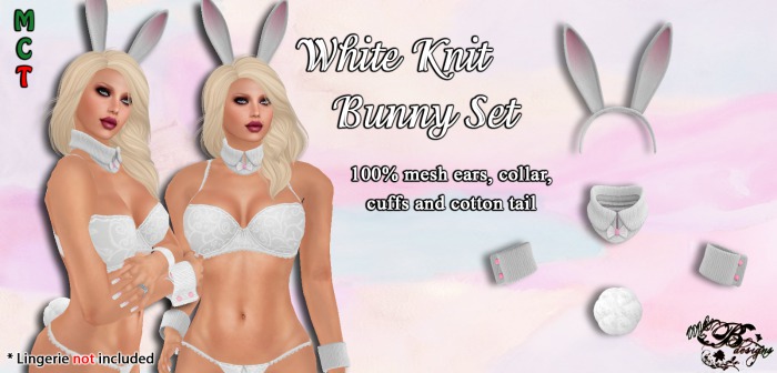 {Ms. B. Designs} Knit Bunny White