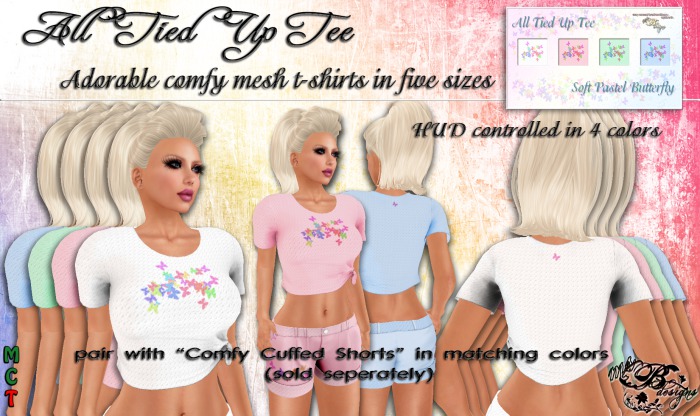 {Ms. B. Designs} All Tied Up Pastel Butterfly Tee Boxed