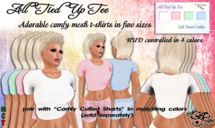 {Ms. B. Designs} All Tied Up Pastel Solids Tee Boxed