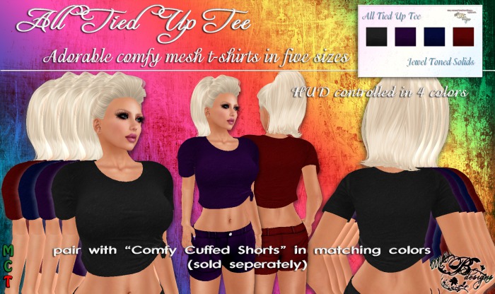 {Ms. B. Designs} All Tied Up Jeweled Solids Tee Boxed