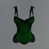 Green Rose Brocade Mesh Corset box
