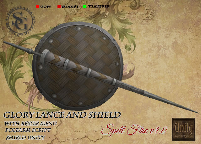 ::SG Design:: (worn) Glory Lance and Shield SF
