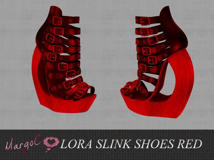 LORA SLINK SHOES RED - MargoC