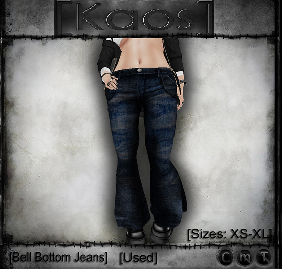 [Kaos] Bell Bottom Jeans - Dark Blue