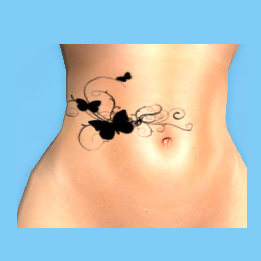 yui's body butterfly tattoo